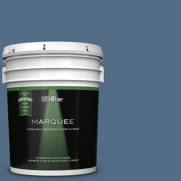 BEHR MARQUEE 5 gal. #UL240-20 Sausalito Port Semi-Gloss Enamel Exterior Paint and Primer in One