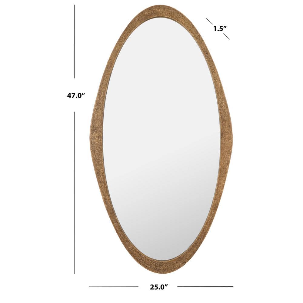 Cassini 47" Oval Brass Framed Wall Mirror