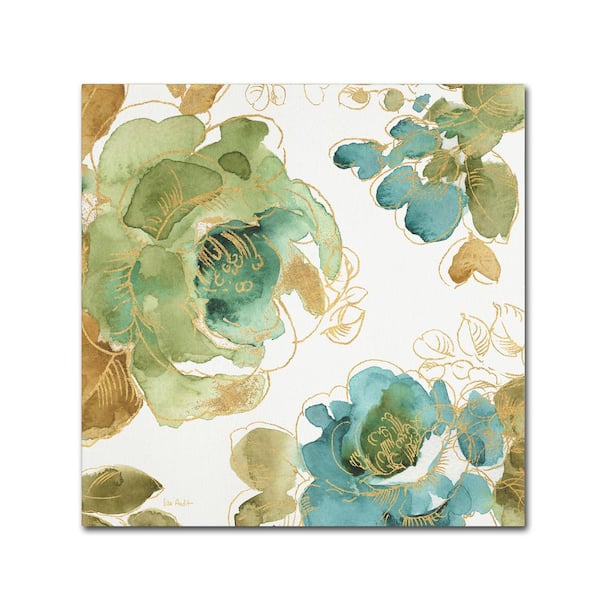 Trademark Fine Art 18 in. x 18 in. "My Greenhouse Roses II" by Lisa Audit Printed Canvas Wall Art