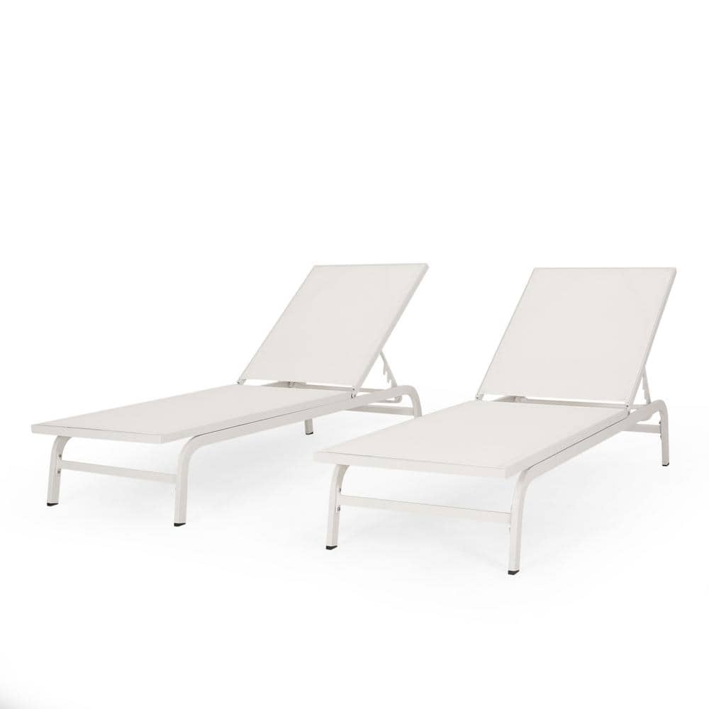 Wilsey White 2-Piece Aluminum Outdoor Patio Chaise Lounge price history on PriceWatchPro