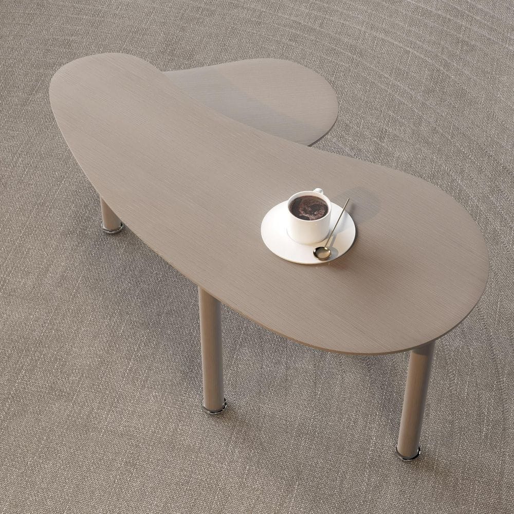 Sameh 47.2 in. Dark Brown Oval Stone Top Rotatable Coffee Table with 360° Roratable Small Table price history on PriceWatchPro