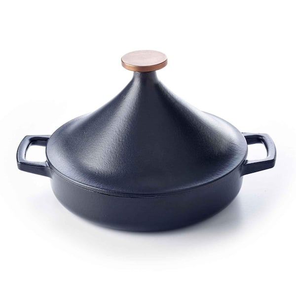 Alva Nori Enameled Cast Iron Tagine Pot 3Qt. - Oven Safe and Toxin-Free Cookware