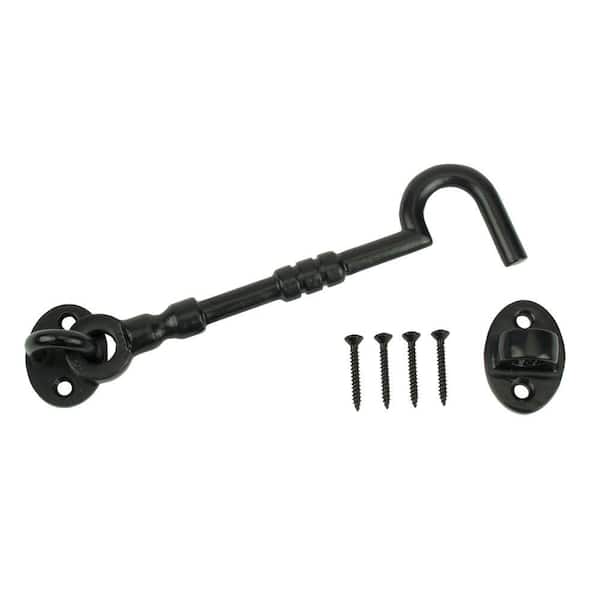 RELIABILT 0.79-in Matte Black Steel Gate Hook and Eye in the Hooks  department at