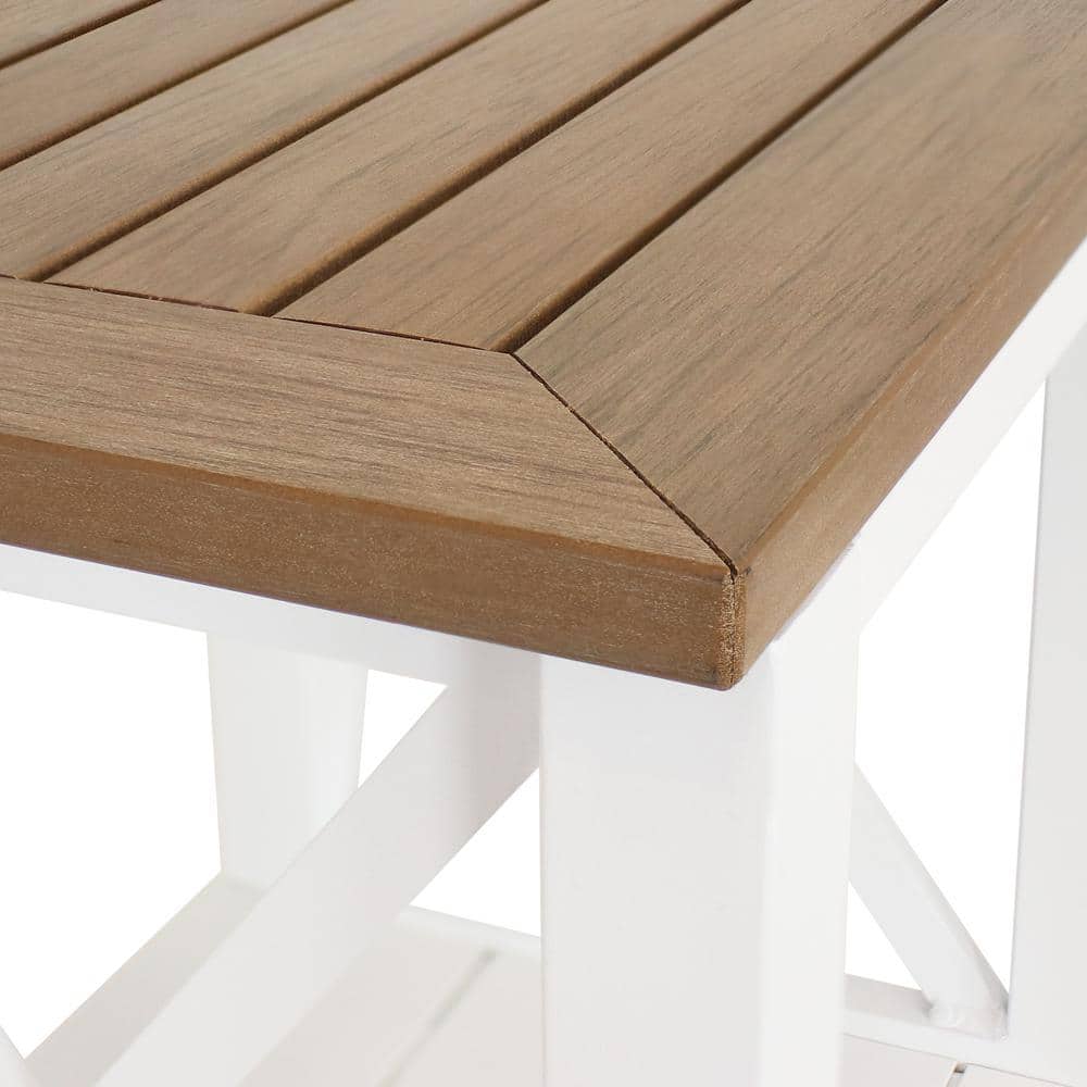 Rustic Charm 18" Metal and Polystyrene Multipurpose Side Table