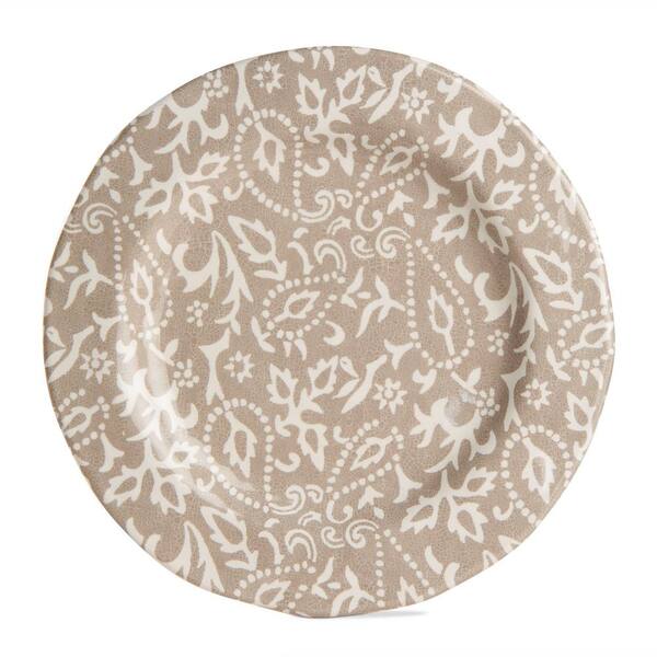 Tag 10-3/4 in. Taupe Artisan Melamine Dinner Plates (Set of 4)