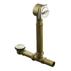 Brass Drain for Sok Overflowing Baths, Vibrant Brushed Nickel