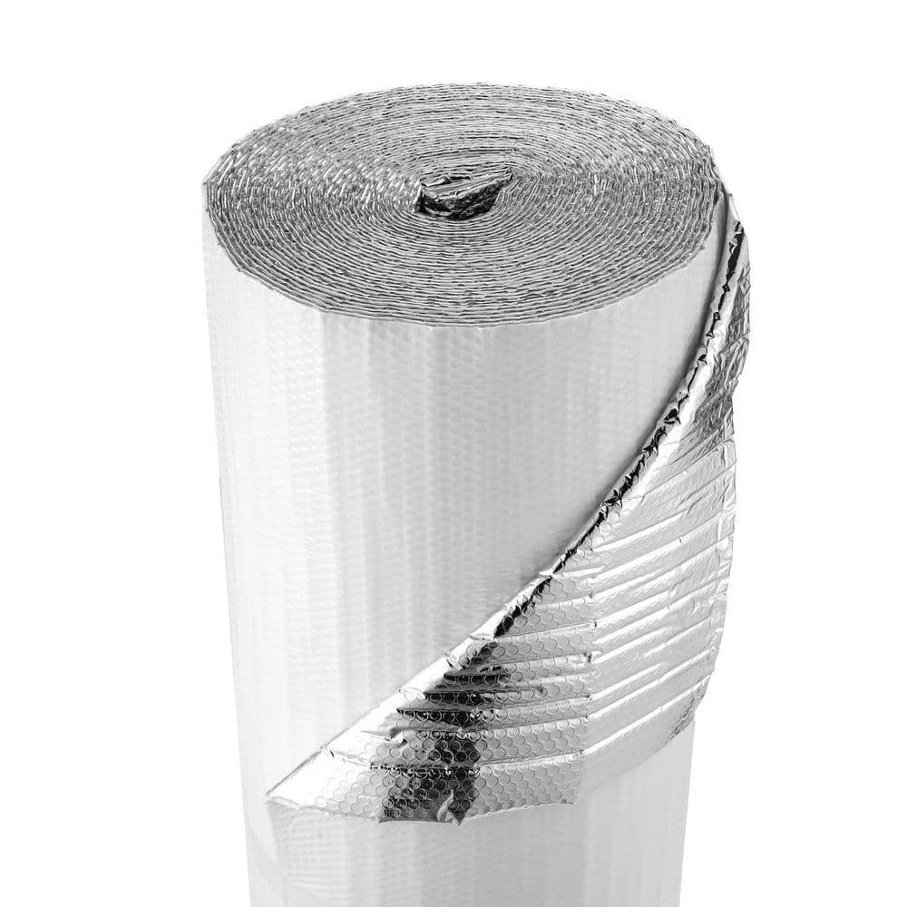 6 mm Reflective Insulation Roll 48 in. x 100 ft., Double-Layer Bubble Radiant Barrier with Aluminum Foil & White PE Film price history on PriceWatchPro