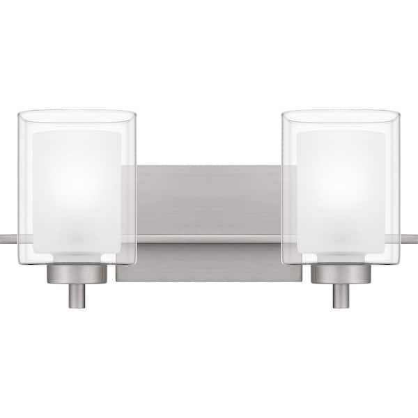 Quoizel Kolt 17.25 in. 2-Light Brushed Nickel Vanity Light