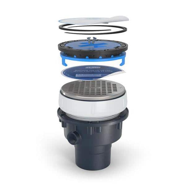 【YSNNW】 8 in. Dura Coated Cast Iron Roof Drain with 12-1/2 in. Dome