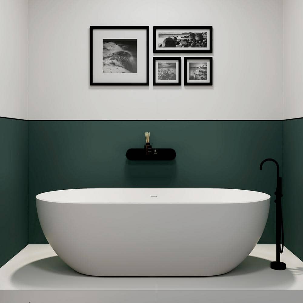Kylie 69 in. x 29 in. Stone Resin Freestanding Soaking Bathtub in White price history on PriceWatchPro