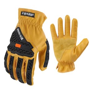 X-Large Premium Leather Max Impact Defender Outdoor and Work Gloves