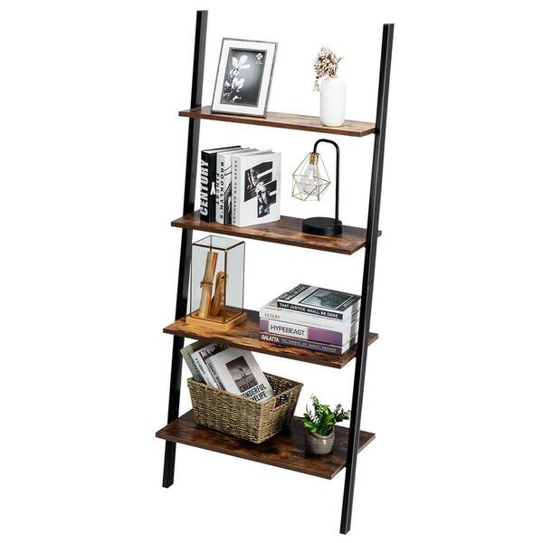 SULLIVANS Brown Leaning Ladder 4-Frames 4 in. x 6 in. Picture Frame FM243 -  The Home Depot