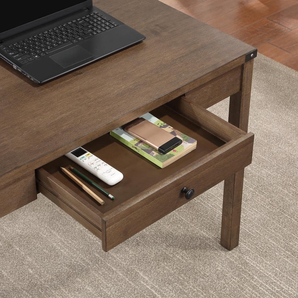Victor Brown Oak Writing Desk with Drawer