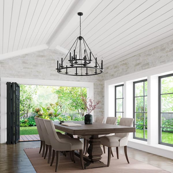 Millennium Lighting Florence 18-Light 42 in. Matte Black