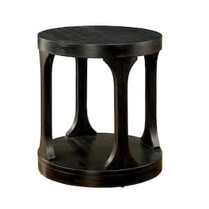 Carrie Antique Black End Table