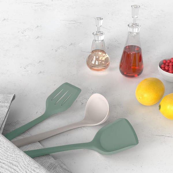 Food Grade Silicone Cooking Utensils Set Heat Resistant Kitchen Tools Dishwasher Safe BPA Free, Multicolored
