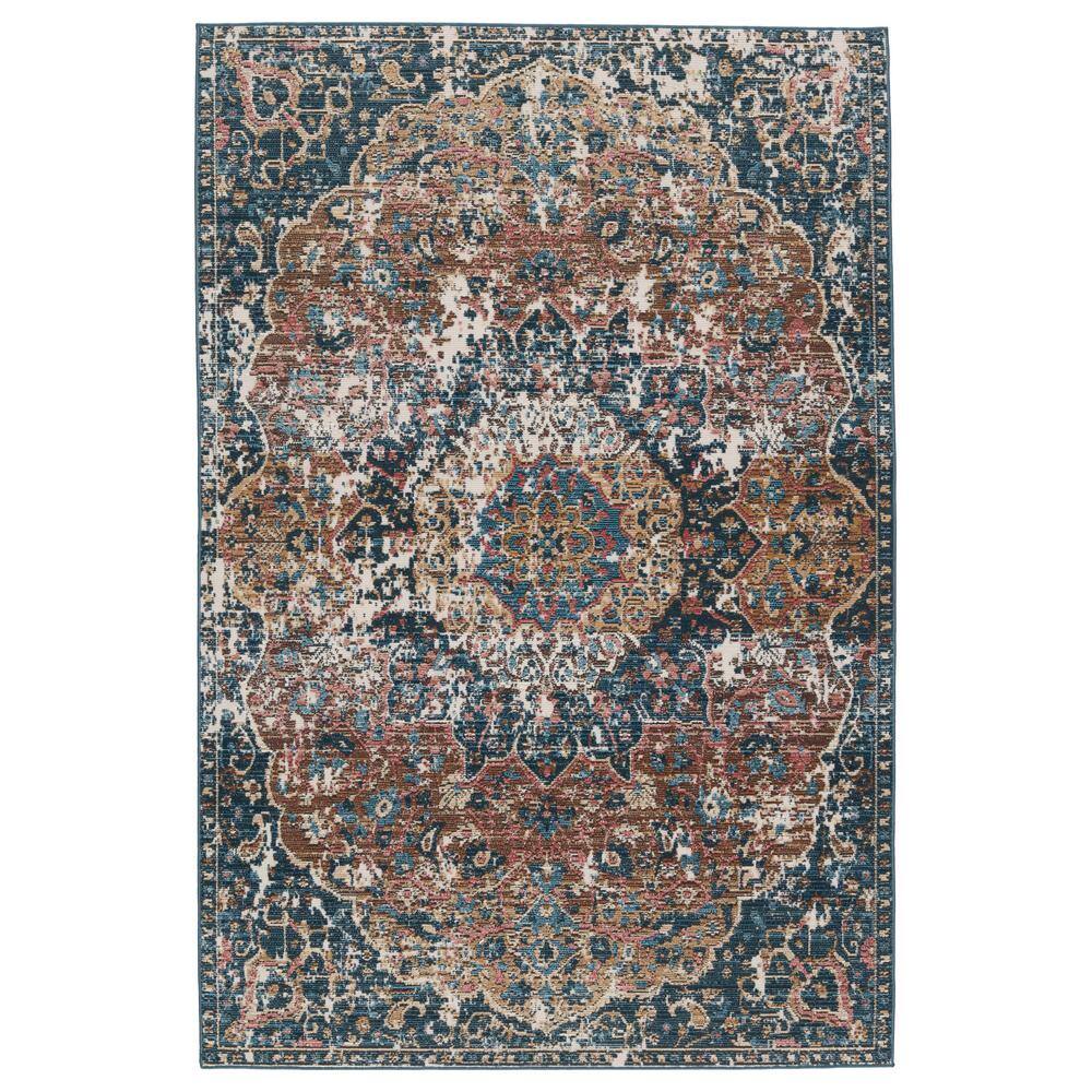 Jaipur Living Akela Dark Blue/Multicolor 2 ft.6 in. x 4 ft. Medallion