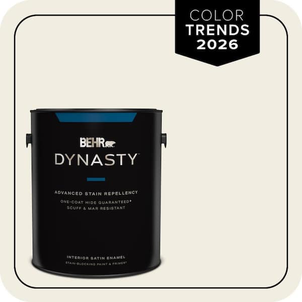 BEHR DYNASTY 1 gal. Designer Collection #DC-003 Blank Canvas Satin Enamel Interior Stain-Blocking Paint & Primer