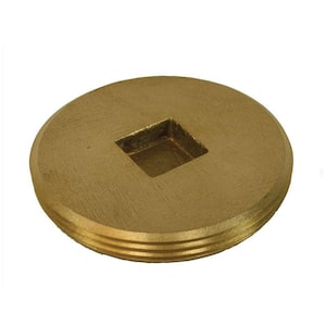 3 in. Countersunk Southern Code Brass Cleanout Plug 3-3/8 in. O.D. for DWV