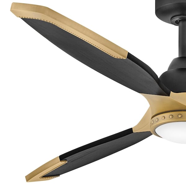 HINKLEY - Aileron 60.0 in. Indoor/Outdoor Integrated LED Matte Black Ceiling Fan with Remote Control