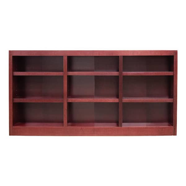 Concepts In Wood 36 in. Cherry Wood 9-shelf Standard Bookcase with