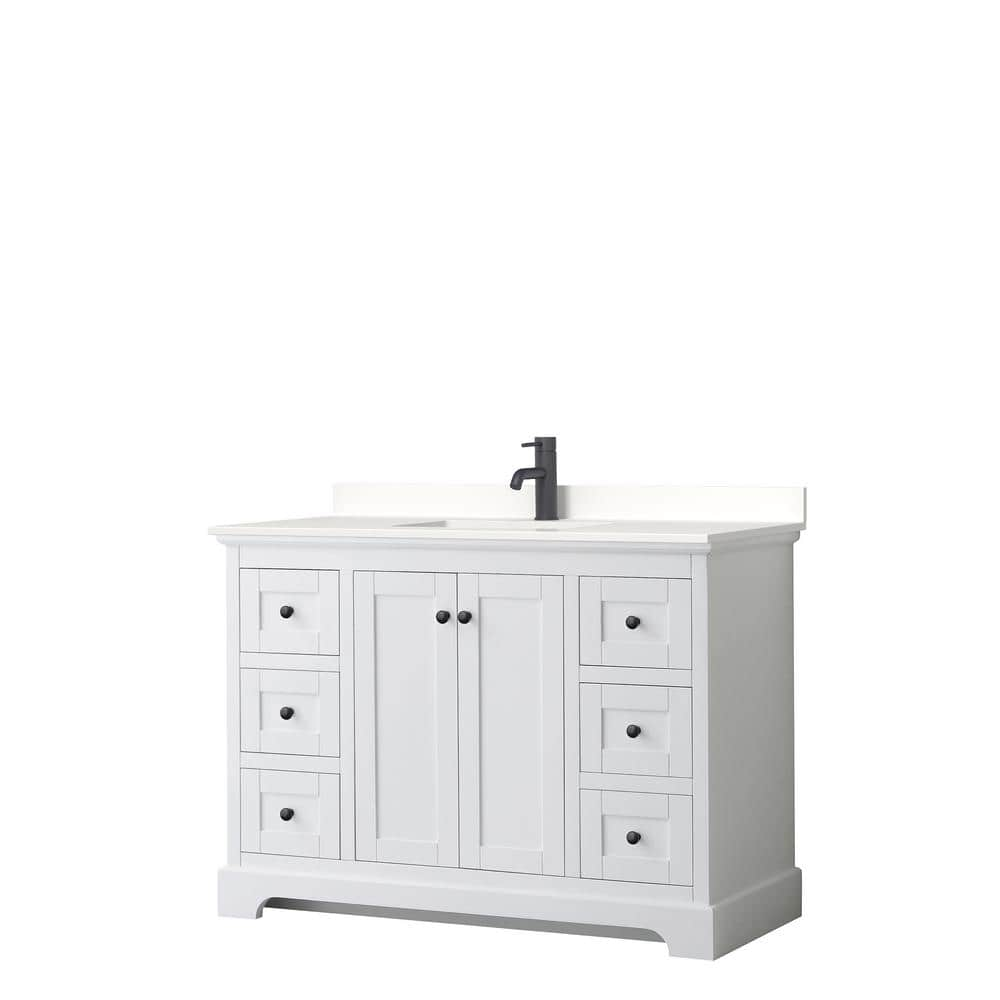 Wyndham Collection Avery 48 in. W x 22 in. D x 35 in. H Single Bath ...