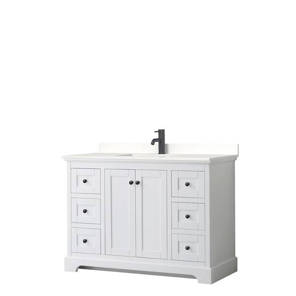 Wyndham Collection Avery 48 in. W x 22 in. D x 35 in. H Single Bath