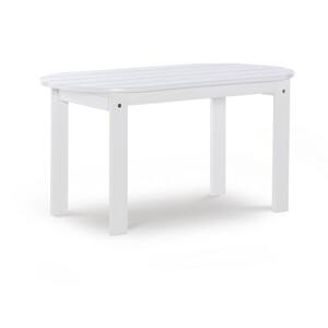 Adirondack 36 in. White Medium Oval Wood Coffee Table