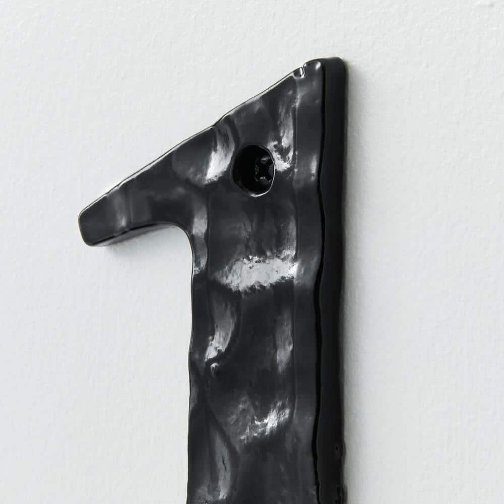 6 Inch Black Cast Iron House Number 1