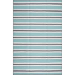 Luna Sky 9 ft. x 12 ft. Stripes Indoor/Outdoor Area Rug