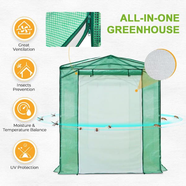 EAGLE PEAK 6 ft. W x 8 ft. D Pop-Up Walk-In Gardening