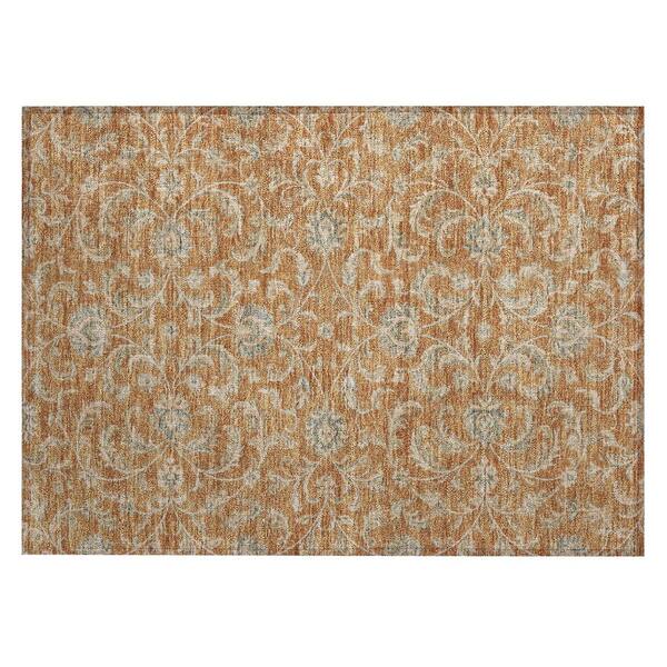Chantille Machine Washable Indoor/Outdoor Abstract ACN3078 Copper 3 ft. x 4 ft. Area Rug