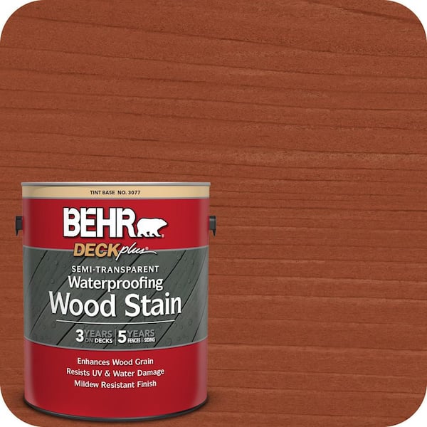 BEHR DECKplus 1 gal. #ST-236 Western Redwood Semi-Transparent Waterproofing Exterior Wood Stain