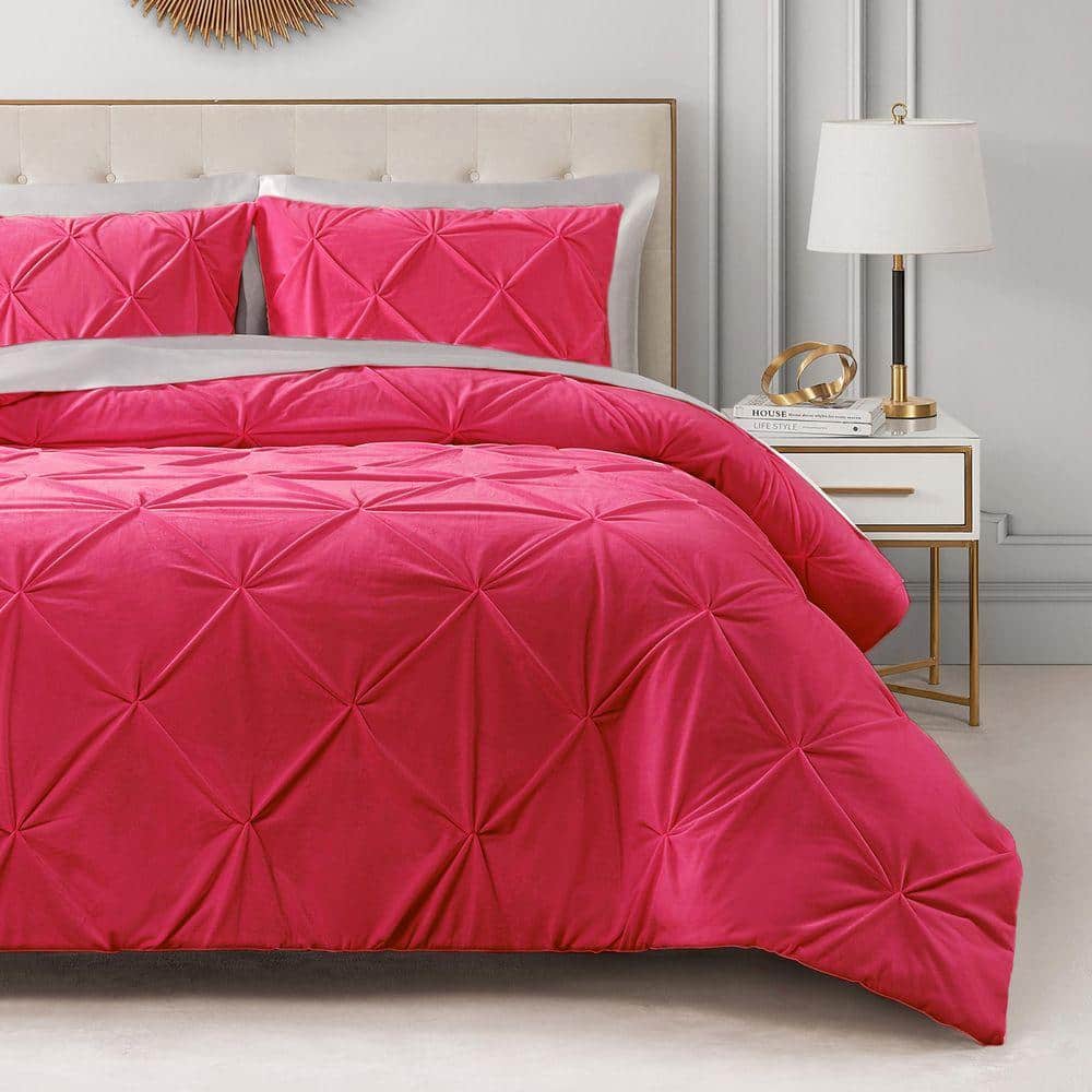 JUICY COUTURE Kiss Pleat Micro Mink 3-Piece Hot Pink Polyester
