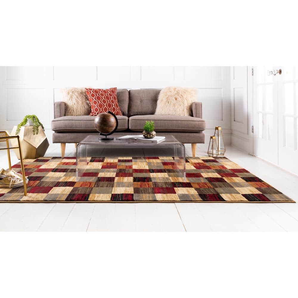 Braided Handmade Black Synthetic 9' x 12' Rectangular Rug