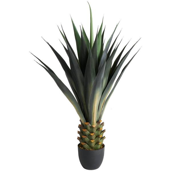 Litton Lane 47 in. H Agave Artificial Tree with Black Pot 045030 - The ...