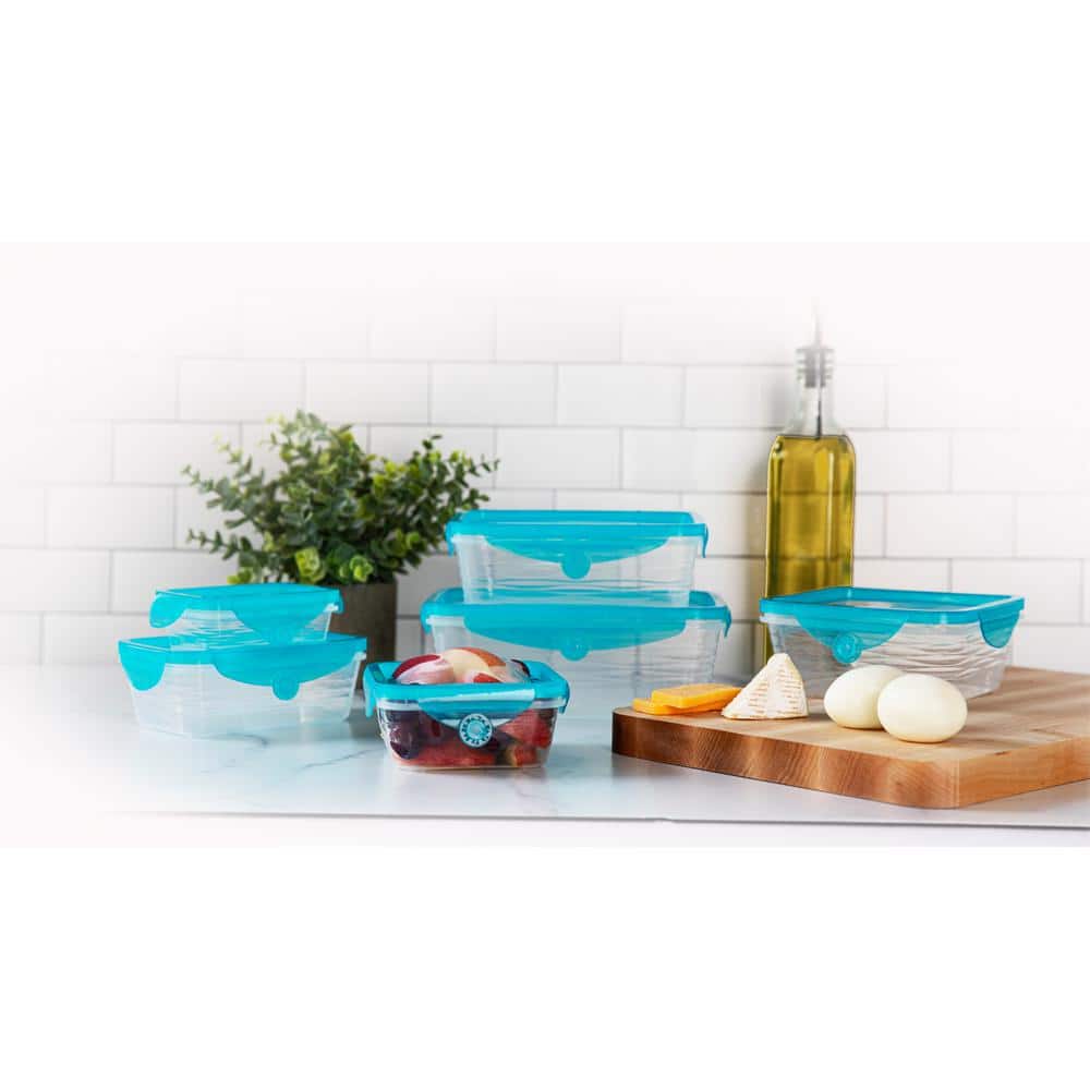 Stretch & Fresh Clear Plastic Food Storage Container Set