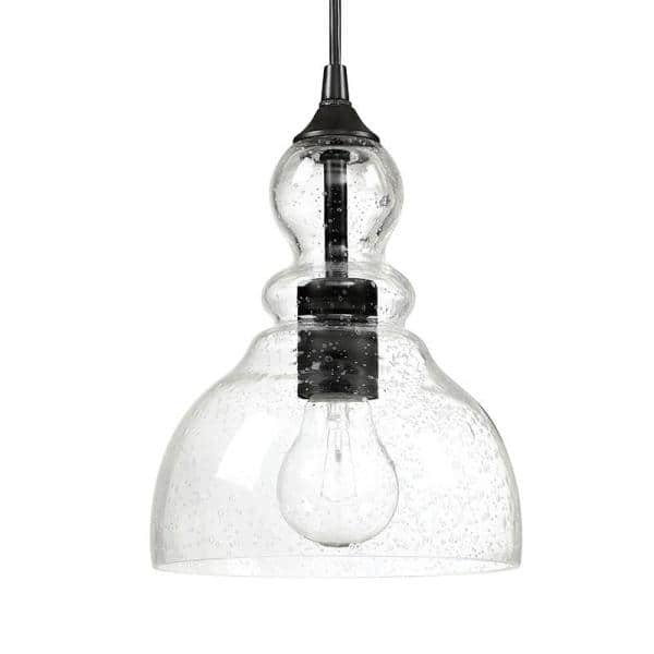 Hukoro 1-Light Kitchen Island Teardrop Seeded Glass Pendant