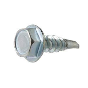#12 x 3/4 in. Zinc Plated Slotted Hex Head Sheet Metal Screw (50-Pack)