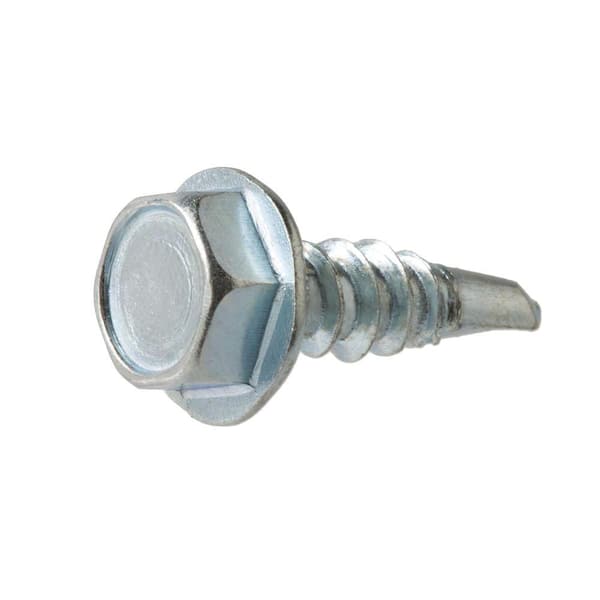 #8 x 3/4 in. External Hex Flange Sheet Metal Screws (4 per Pack)