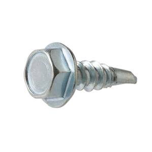 #14 x 1-1/4 in. Hex Head Zinc Plated Sheet Metal Screw (25-Pack)