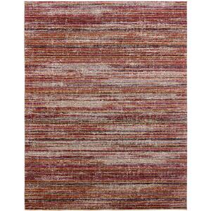 MODENA 11 x 15 Red Abstract Area Rug