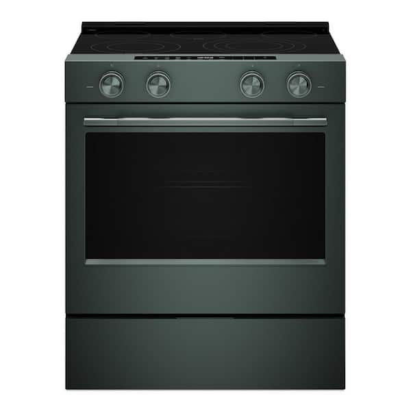 30 in. 5 Element Slide-In Electric Range in Juniper wih EvenHeat Hyper Element