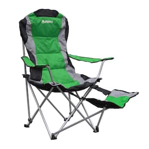 Ergonomic Portable Footrest Camping Chair (Green)