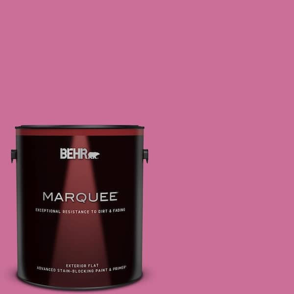 BEHR MARQUEE 1 gal. #100B-6 Fuchsia Kiss Flat Exterior Paint & Primer