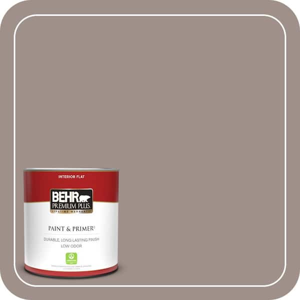 BEHR PREMIUM PLUS 1 qt. #780B-5 Cheyenne Rock Flat Low Odor Interior Paint & Primer
