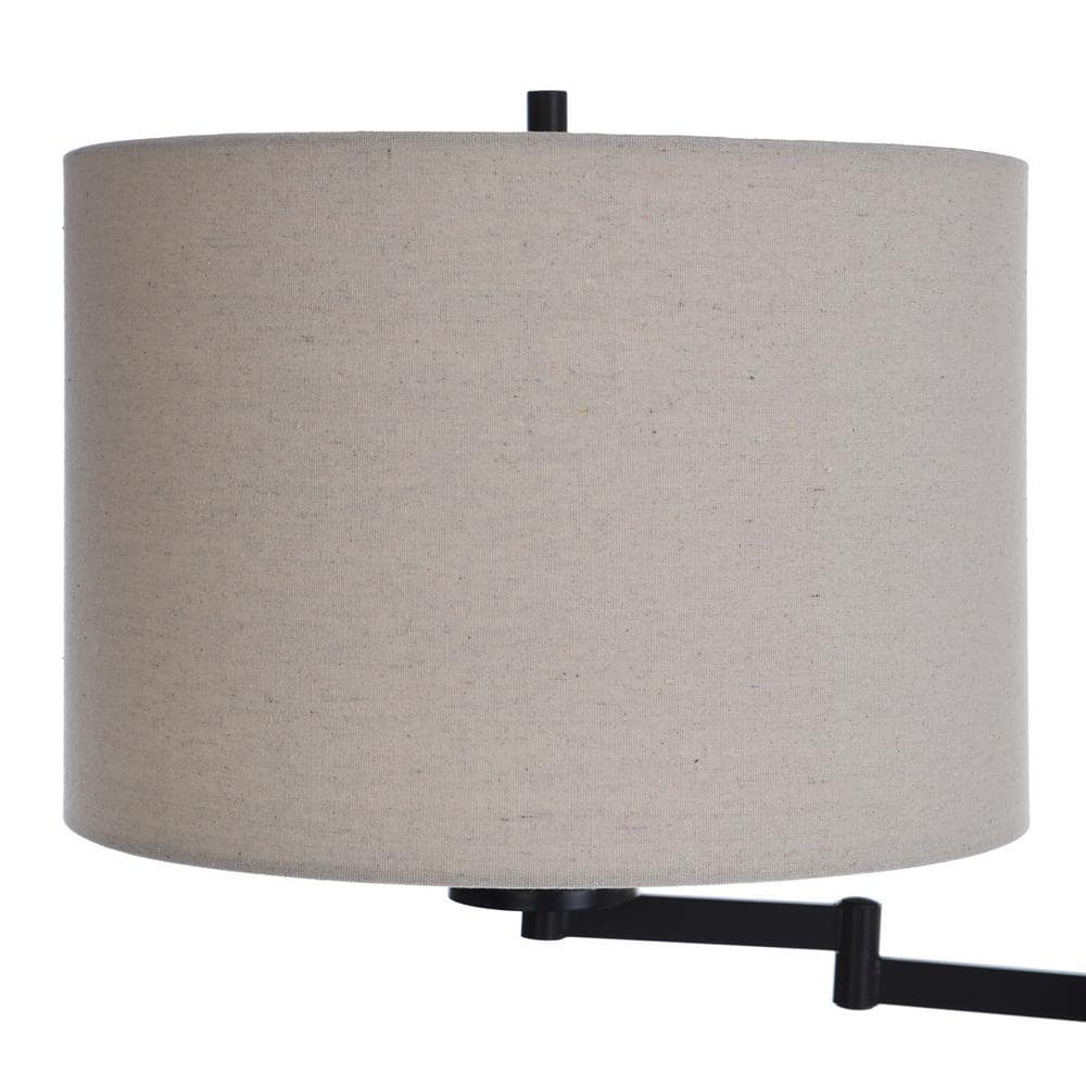 Madison Bronze Finish 61" Floor Lamp with Beige Shade - Adjustable