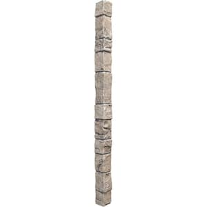 3 in. x 3 in. Linen Graphite Composite Universal Outside Corner for StoneWall Faux Stone Siding Panels