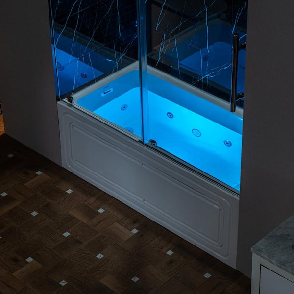 WOODBRIDGE 60 in. x 32 in. Whirlpool and Heated Bathtub with
