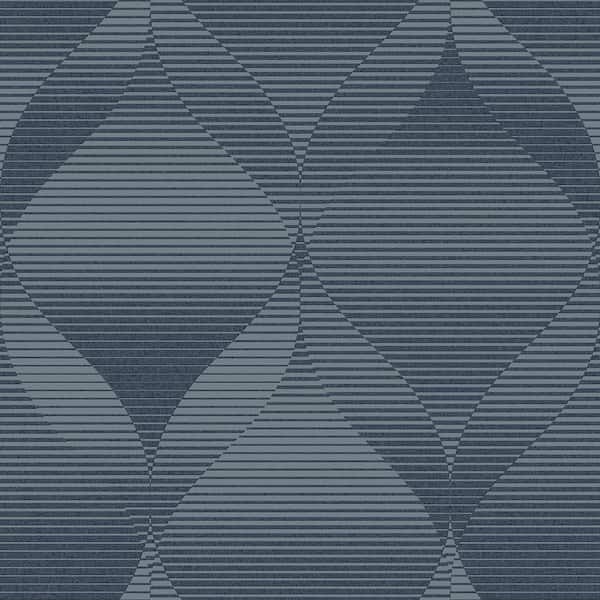 Petrol 3D Geometric Swirl Print Non-Woven Paper Paste the Wall Textured Wallpaper 57sqft